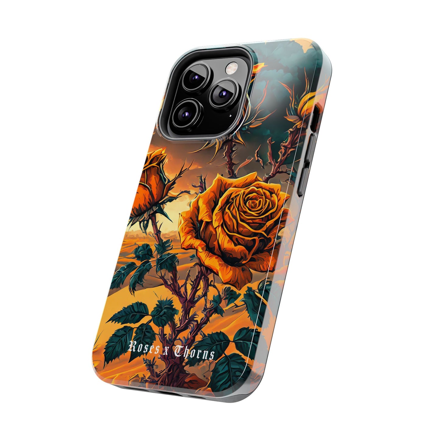 Orange Desert Roses x Thorns Phone Cases