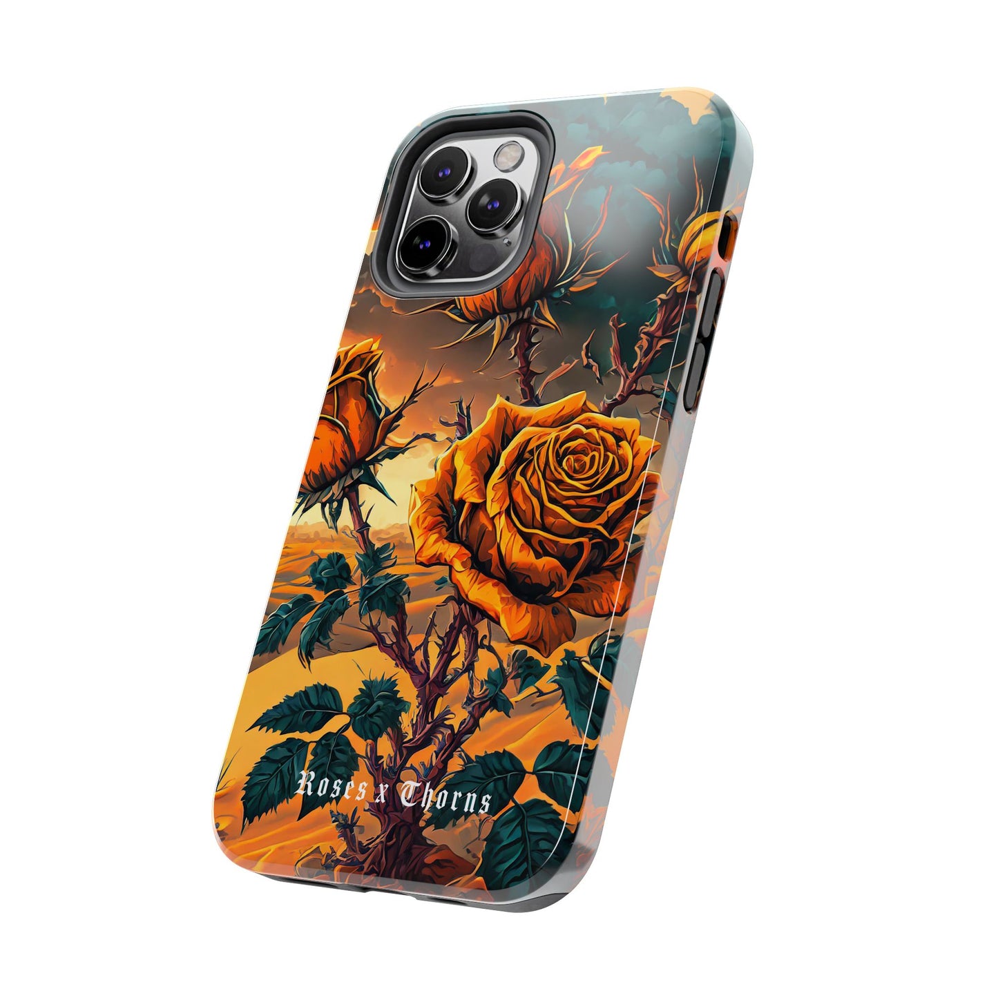 Orange Desert Roses x Thorns Phone Cases