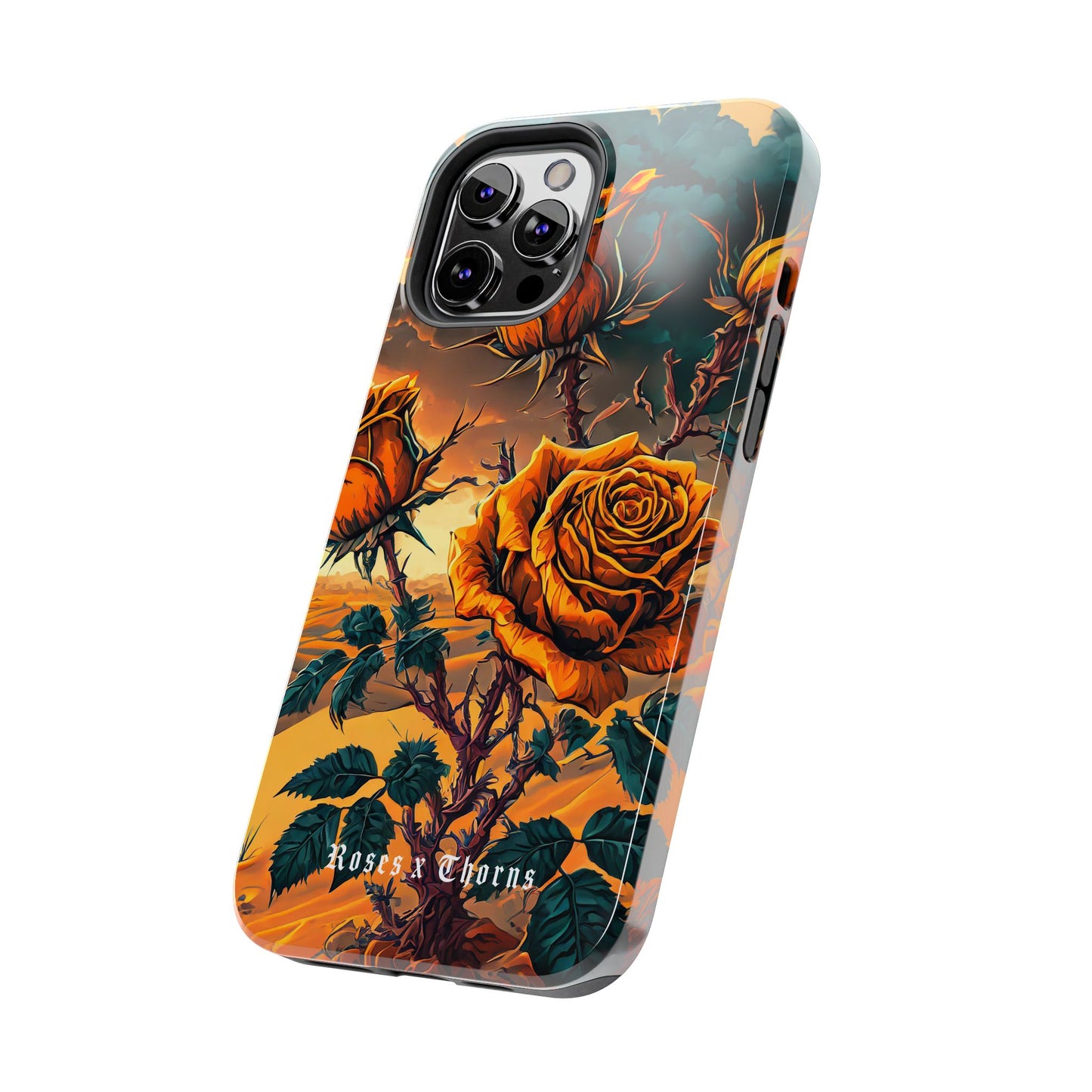 Orange Desert Roses x Thorns Phone Cases