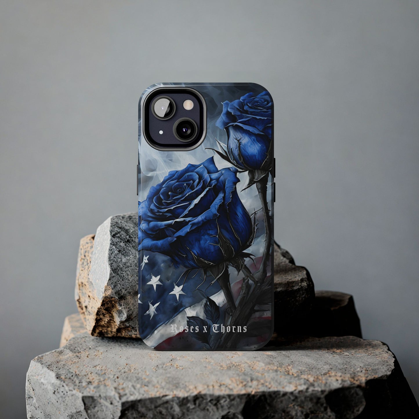 American Blue Roses x Thorns Phone Cases