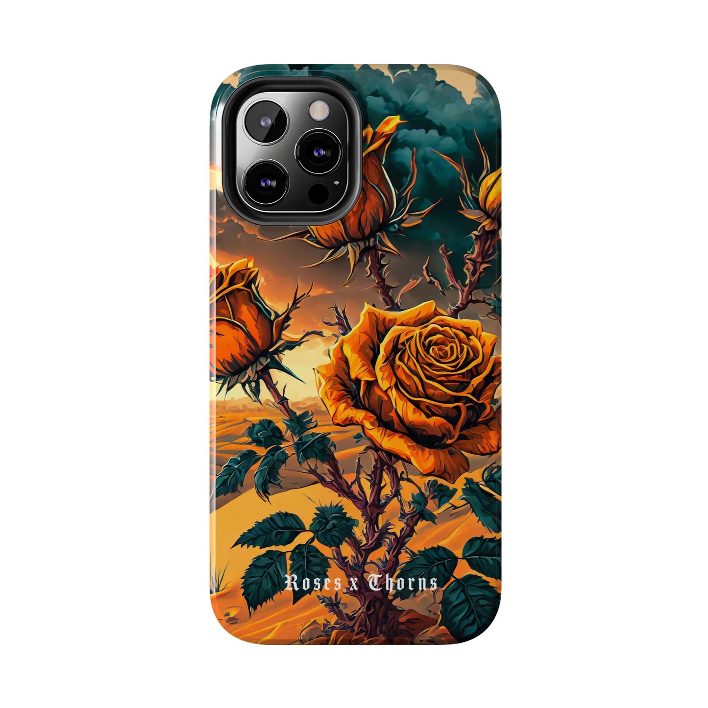 Orange Desert Roses x Thorns Phone Cases