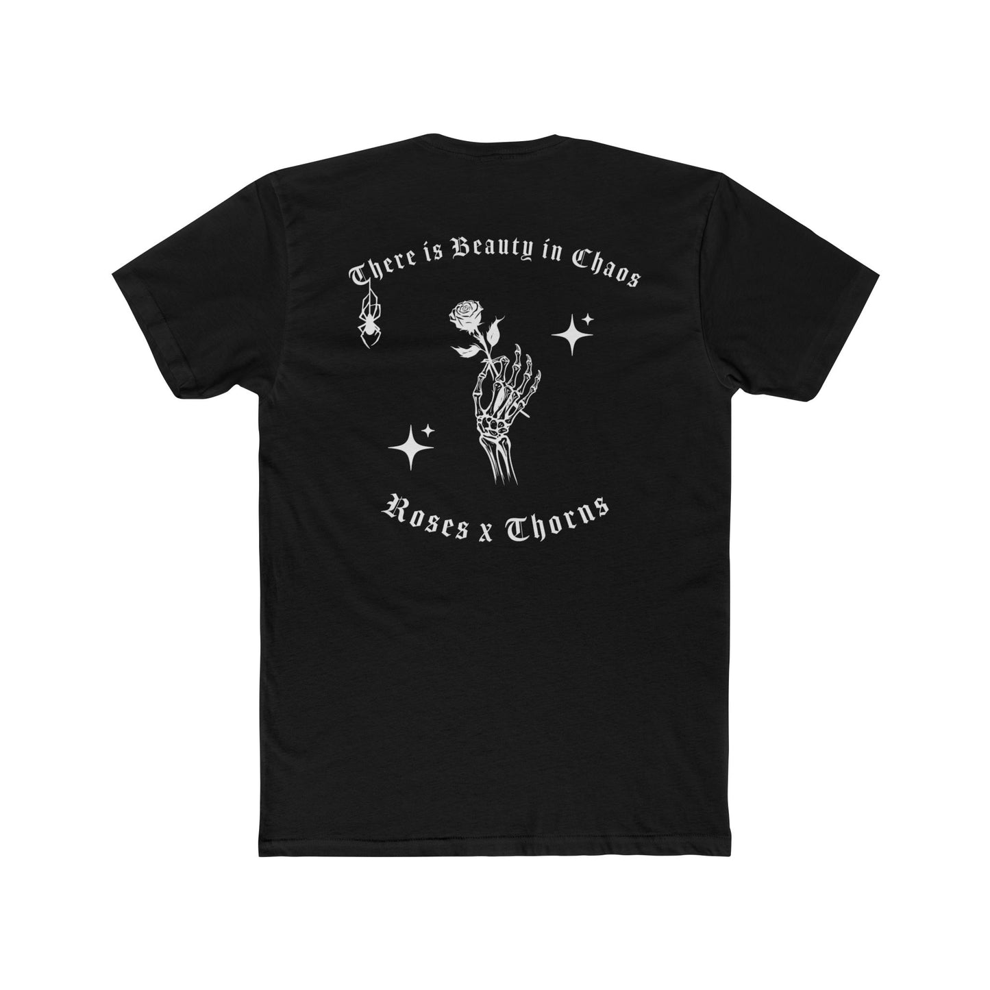 Single Rose Roses x Thorns Cotton Crew Tee