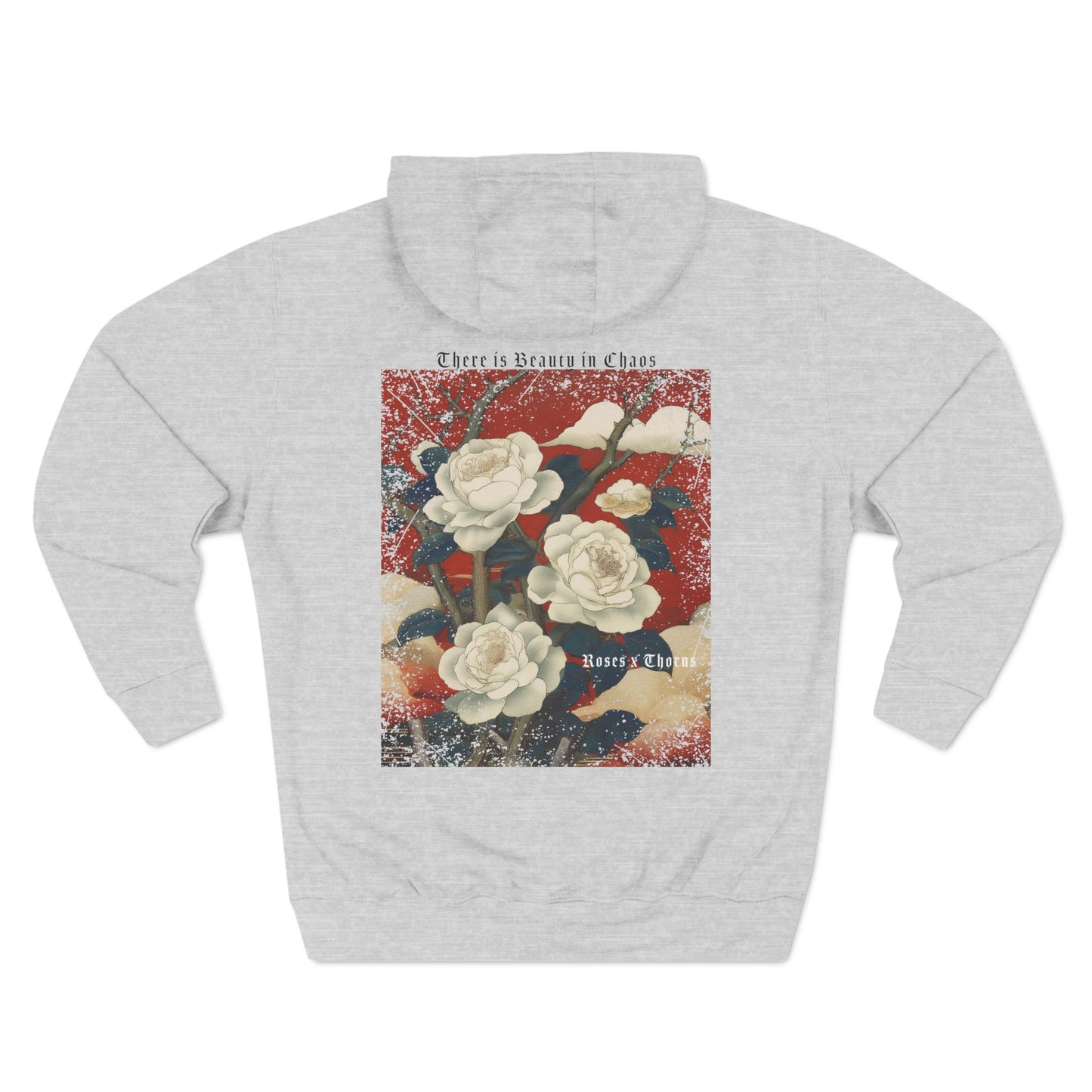 Red Sky White Roses x Thorns Fleece Hoodie