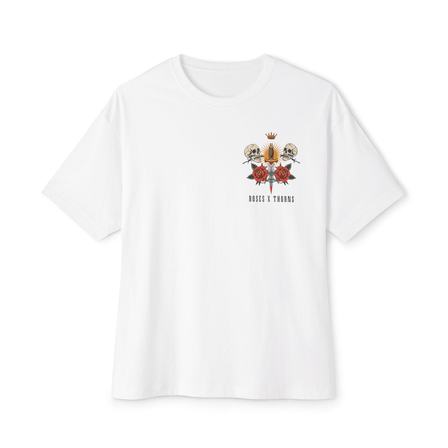Roses & Thorns Skull Tee — "There Is Beauty In Chaos" Graphic T‑Shirt