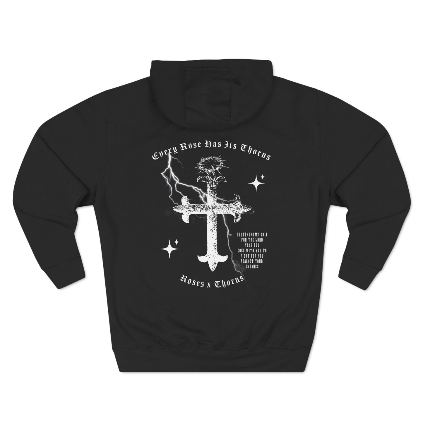 The Cross Roses x Thorns Three-Panel Fleece Hoodie