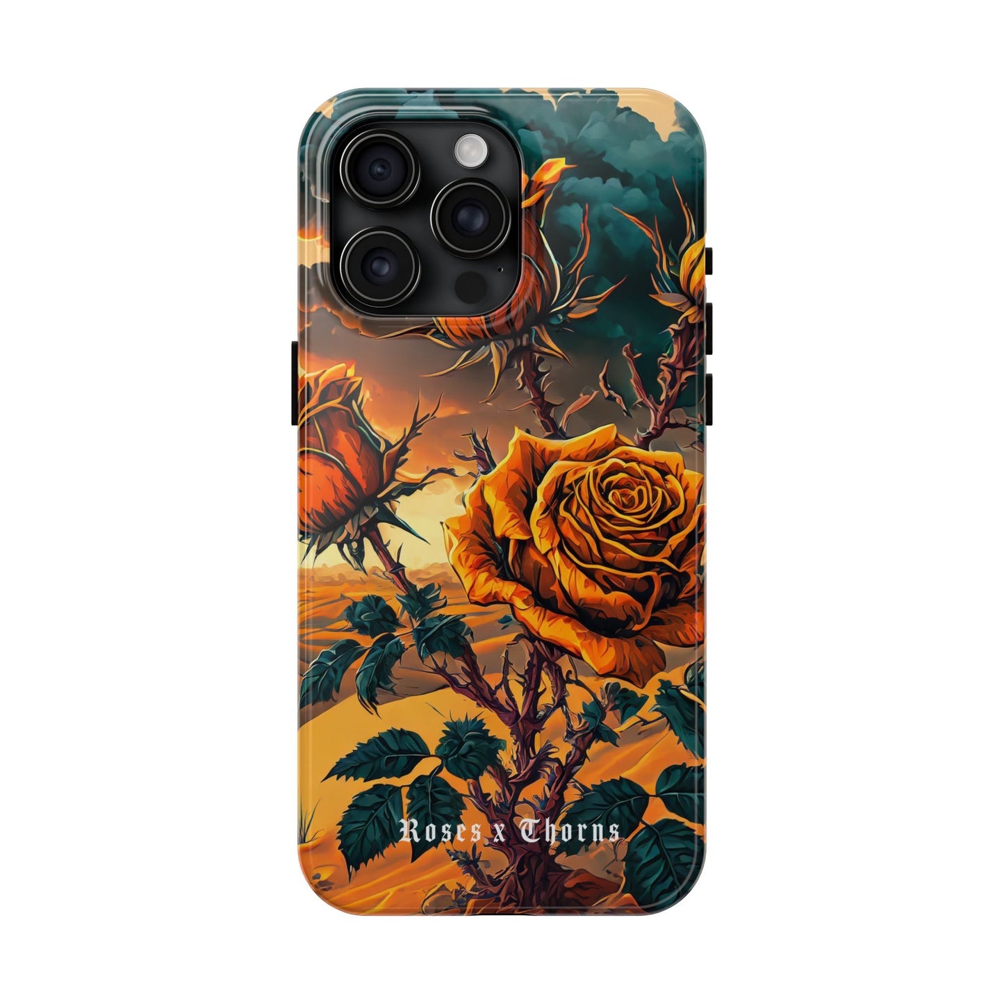 Orange Desert Roses x Thorns Phone Cases