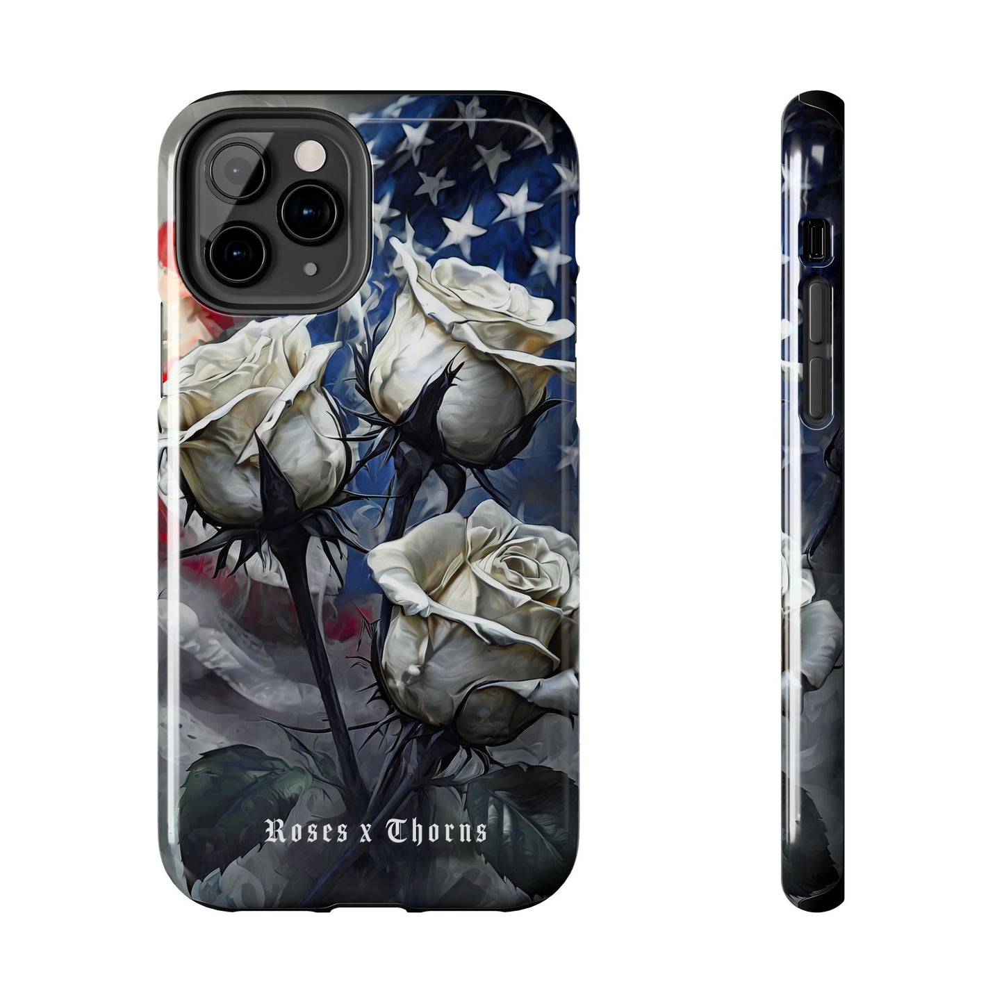 American White Roses x Thorns Phone Cases