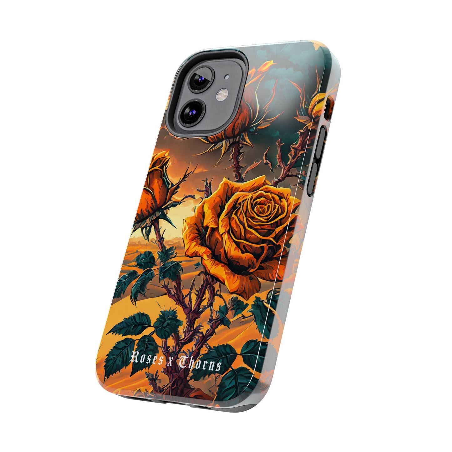 Orange Desert Roses x Thorns Phone Cases