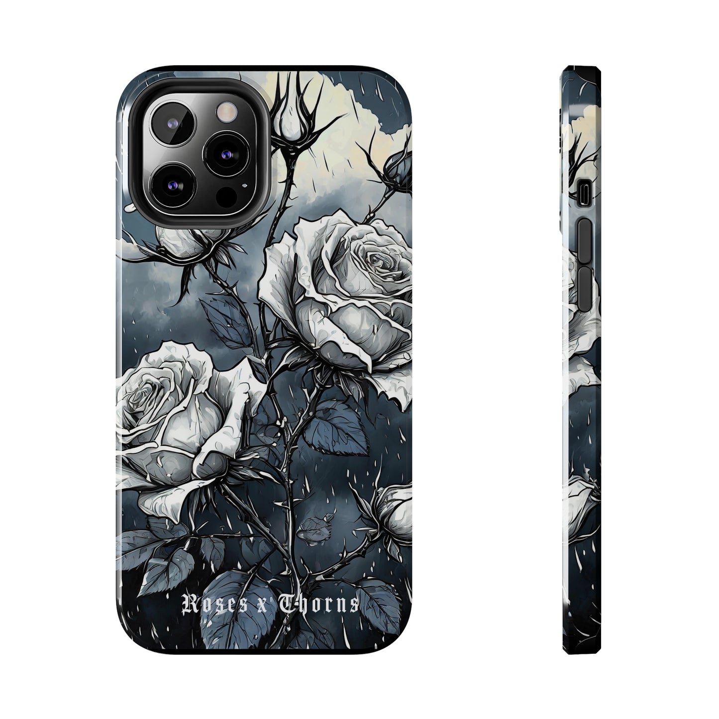 White Roses x Thorns Tough Phone Cases