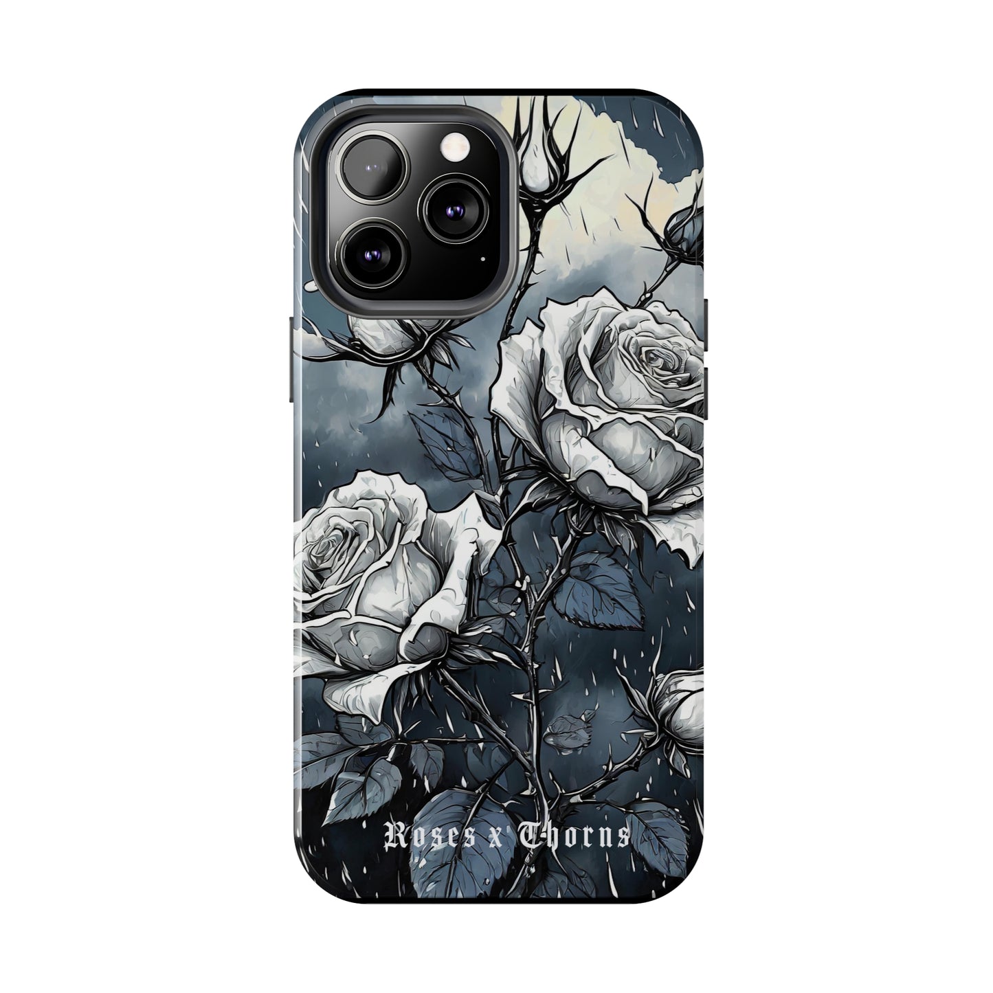 White Roses x Thorns Tough Phone Cases