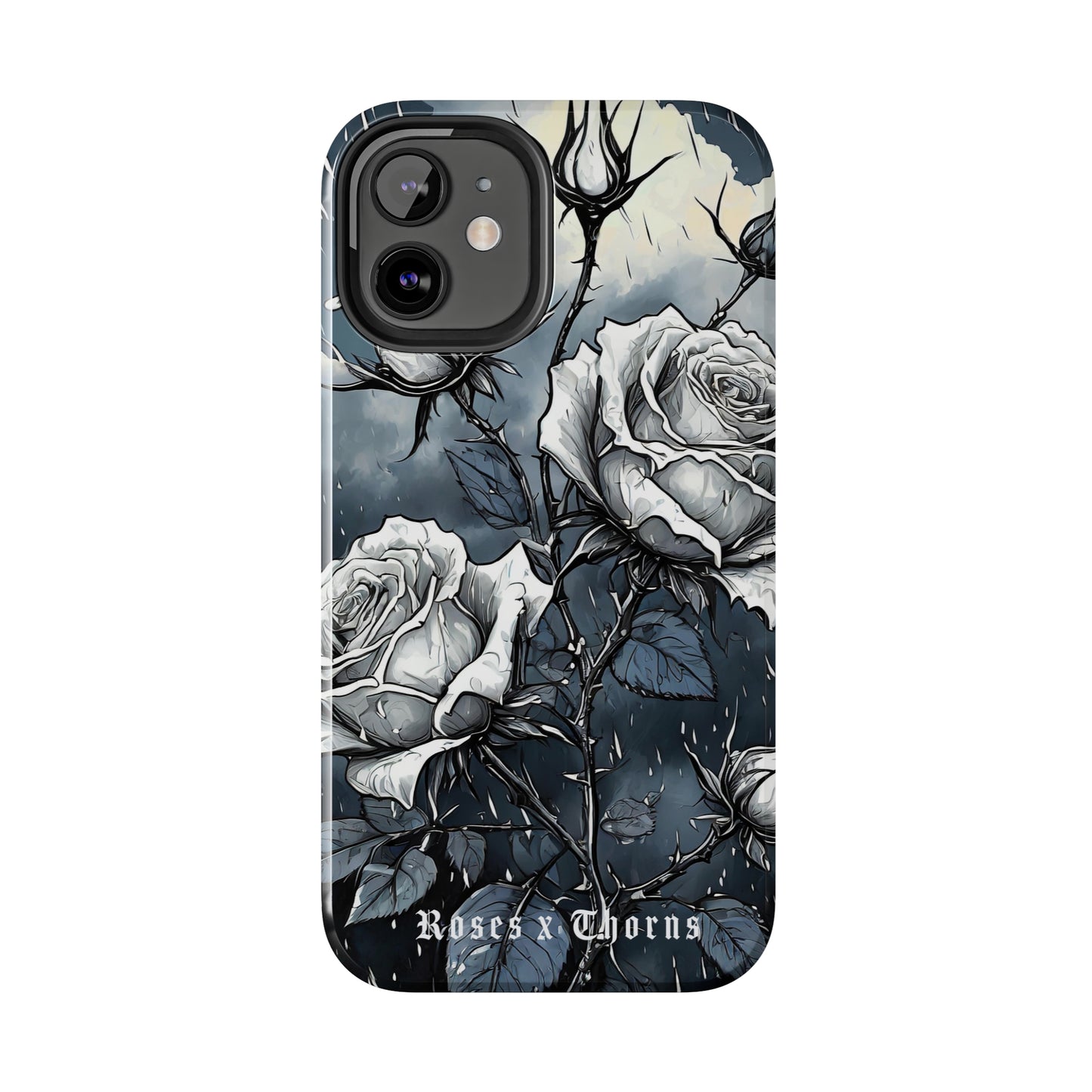 White Roses x Thorns Tough Phone Cases