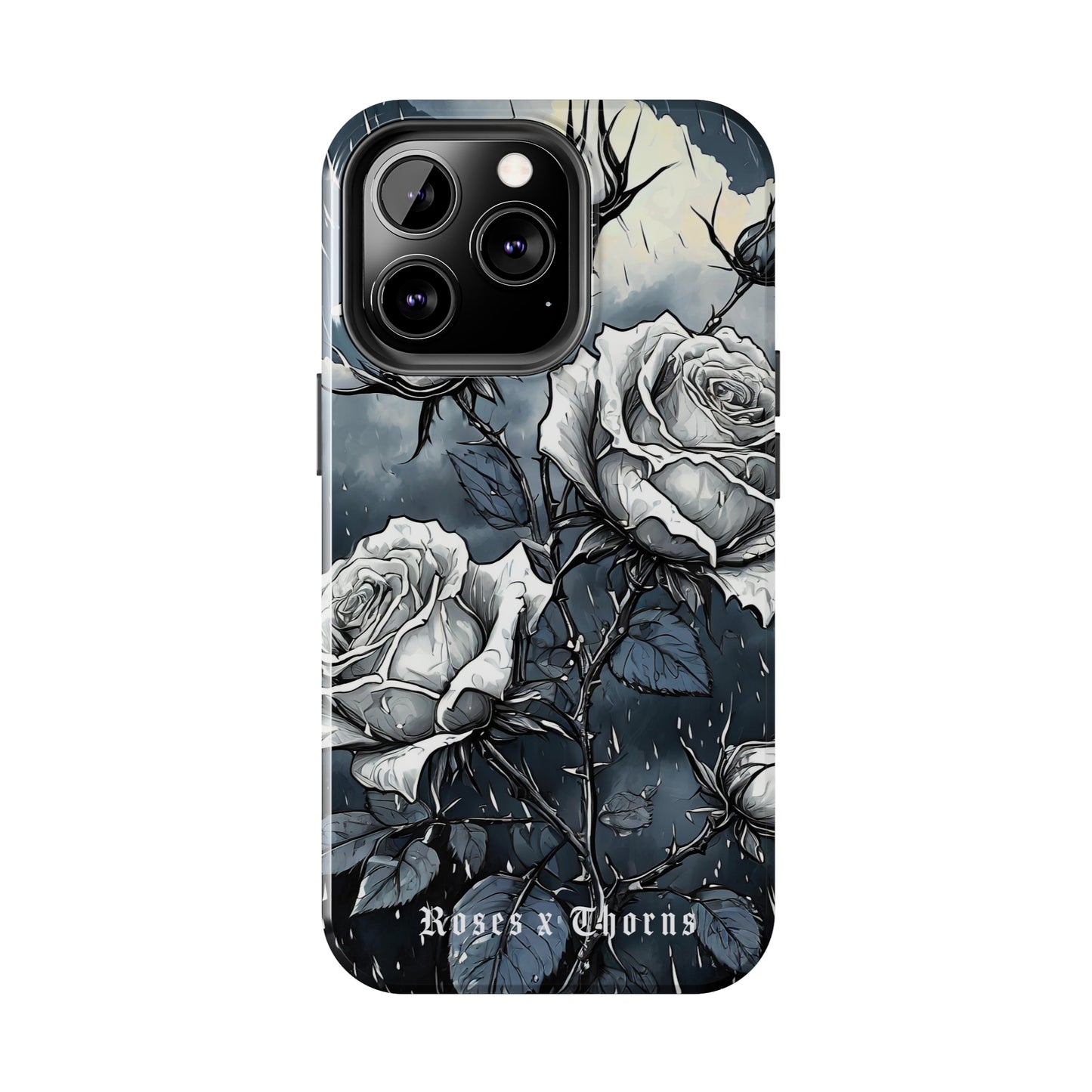 White Roses x Thorns Tough Phone Cases