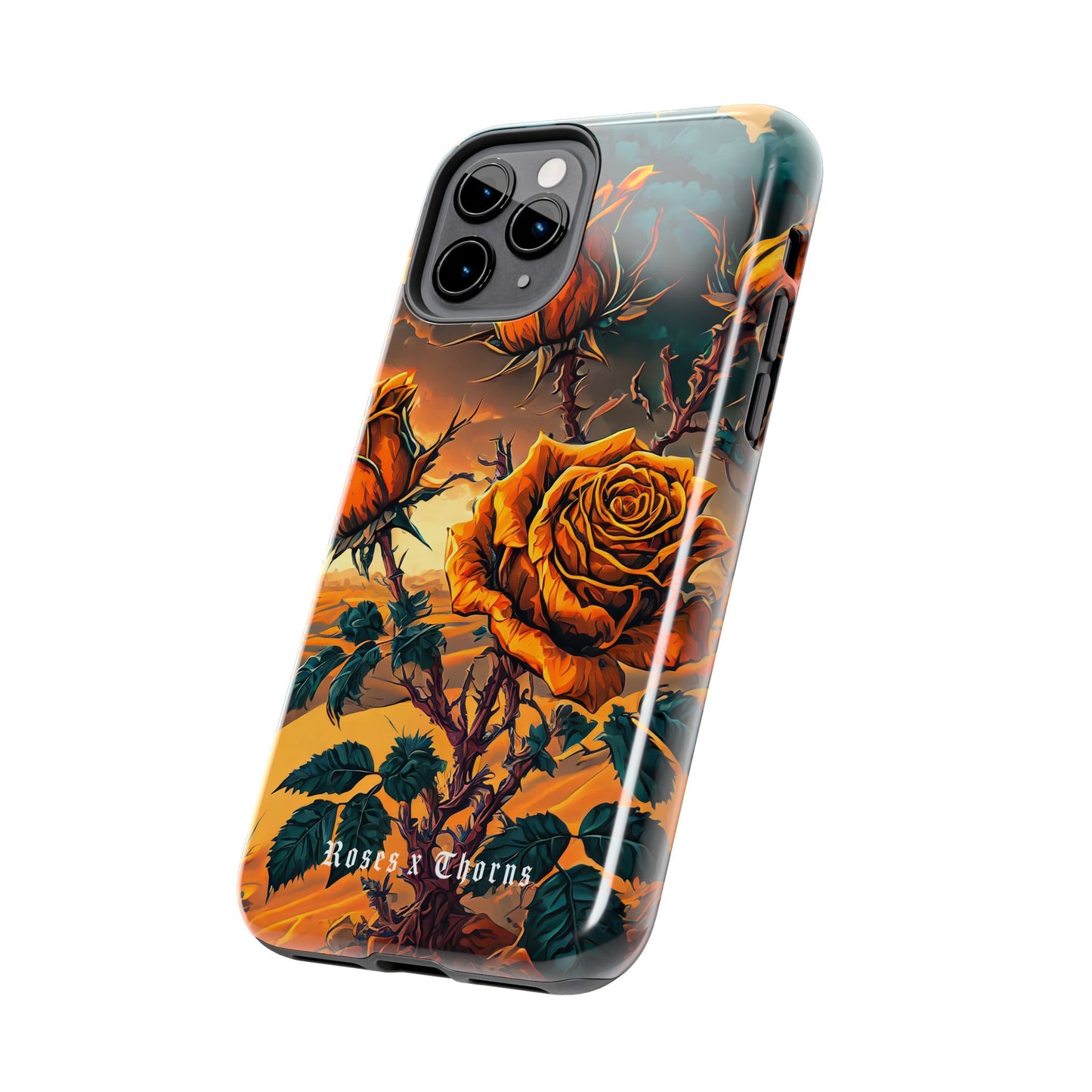 Orange Desert Roses x Thorns Phone Cases