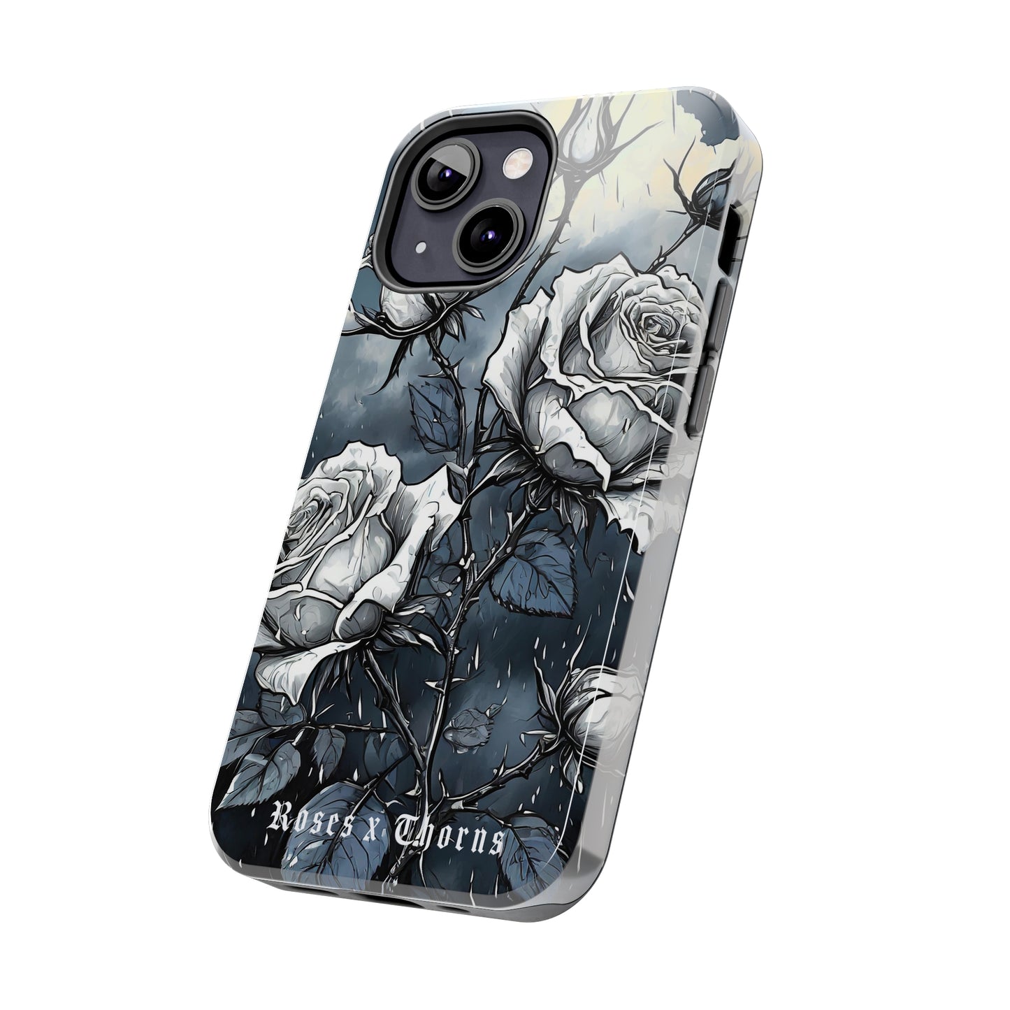 White Roses x Thorns Tough Phone Cases