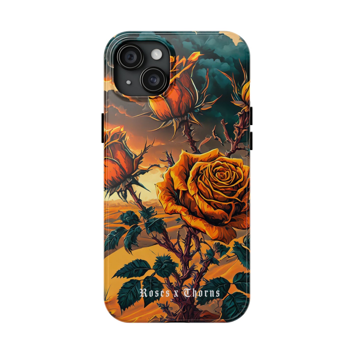 Orange Desert Roses x Thorns Phone Cases