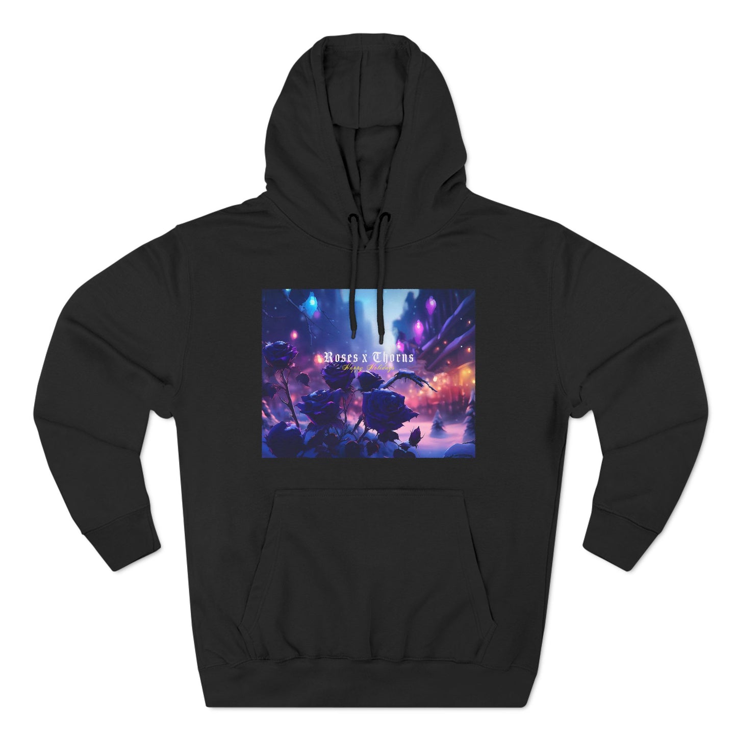 Winter Wonderland Roses x Thorns Three-Panel Fleece Hoodie