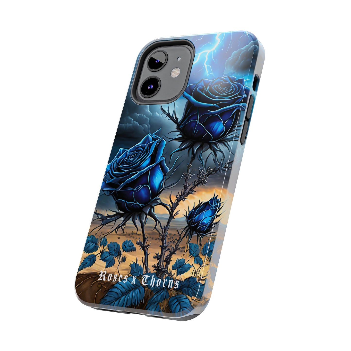 Blue Desert Roses x Thorns Phone Cases