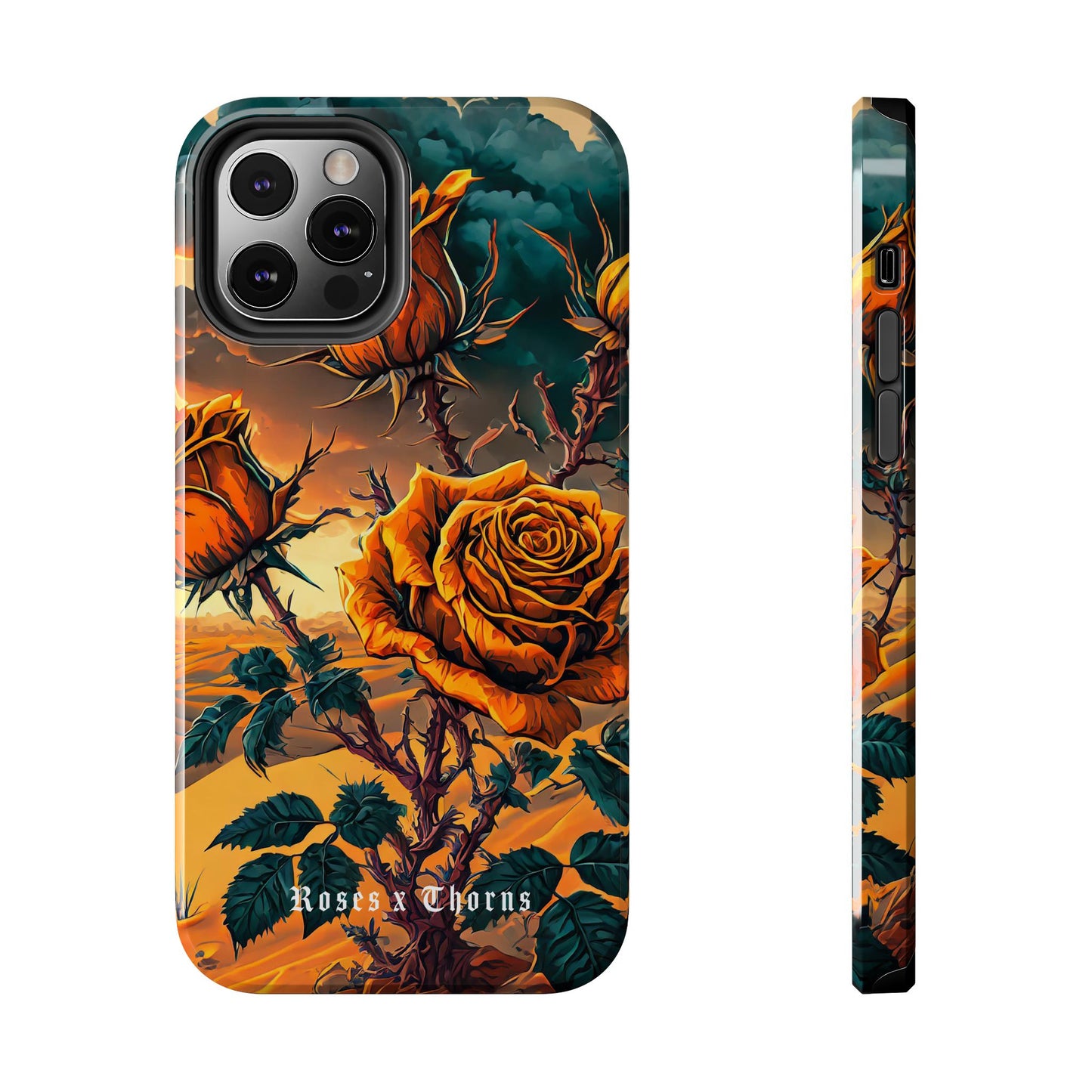 Orange Desert Roses x Thorns Phone Cases