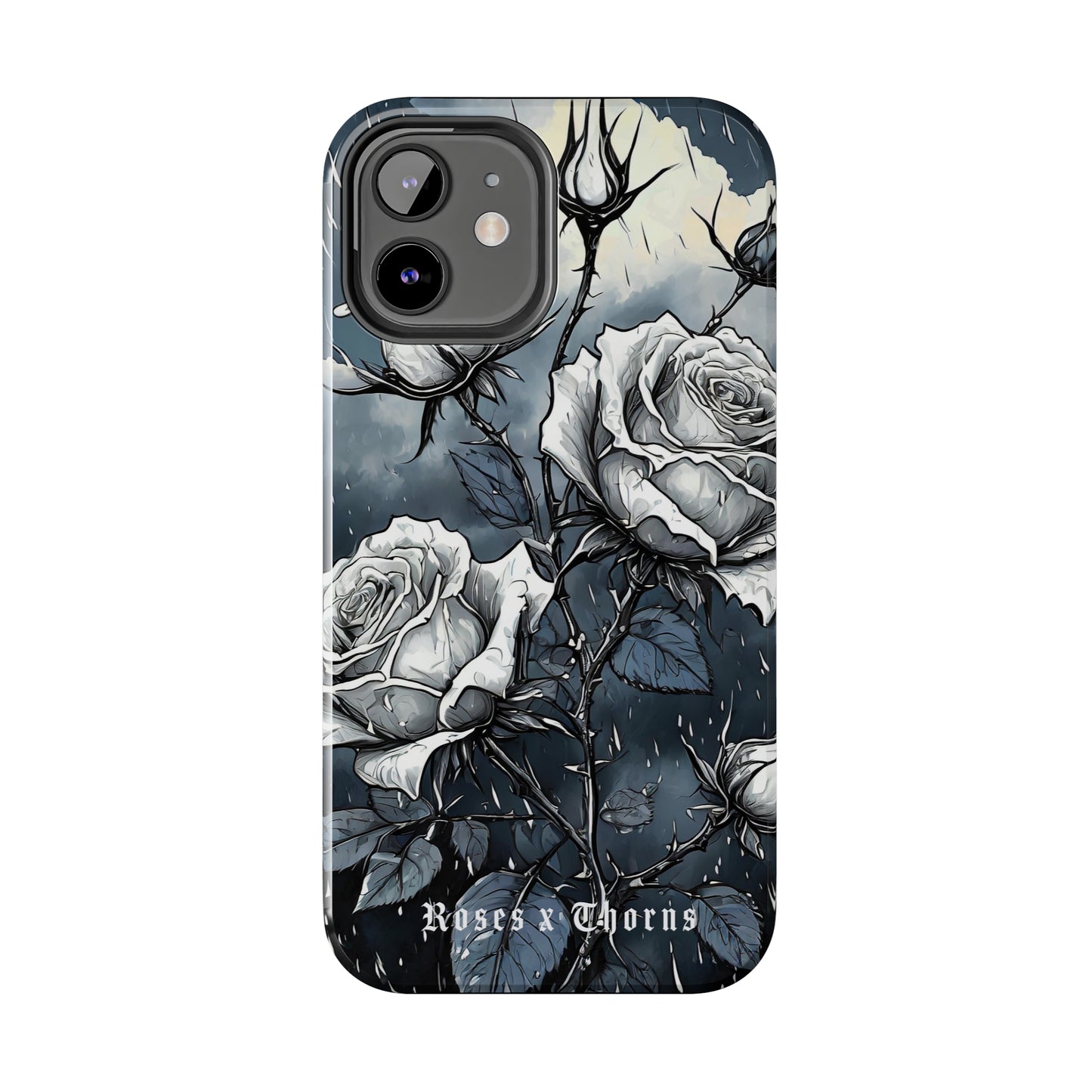 White Roses x Thorns Tough Phone Cases