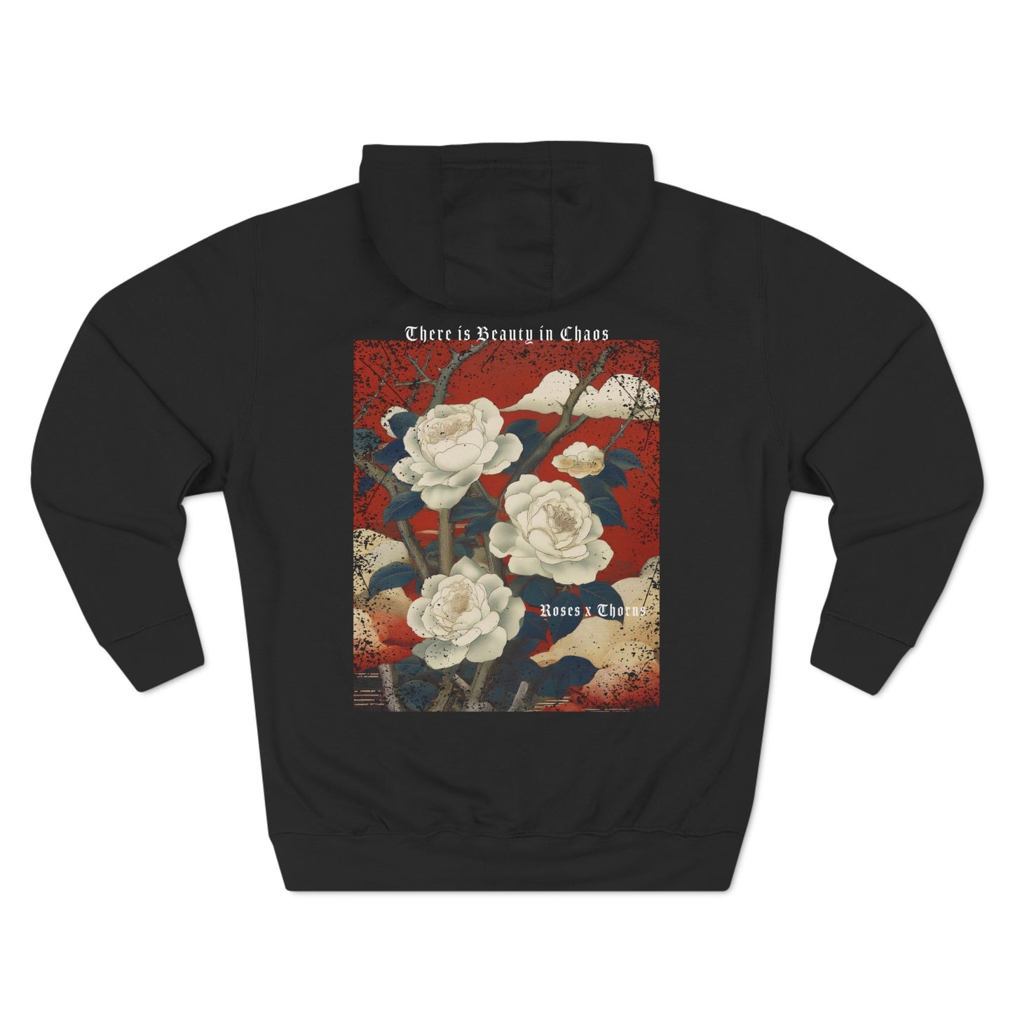 Red Sky White Roses x Thorns Fleece Hoodie