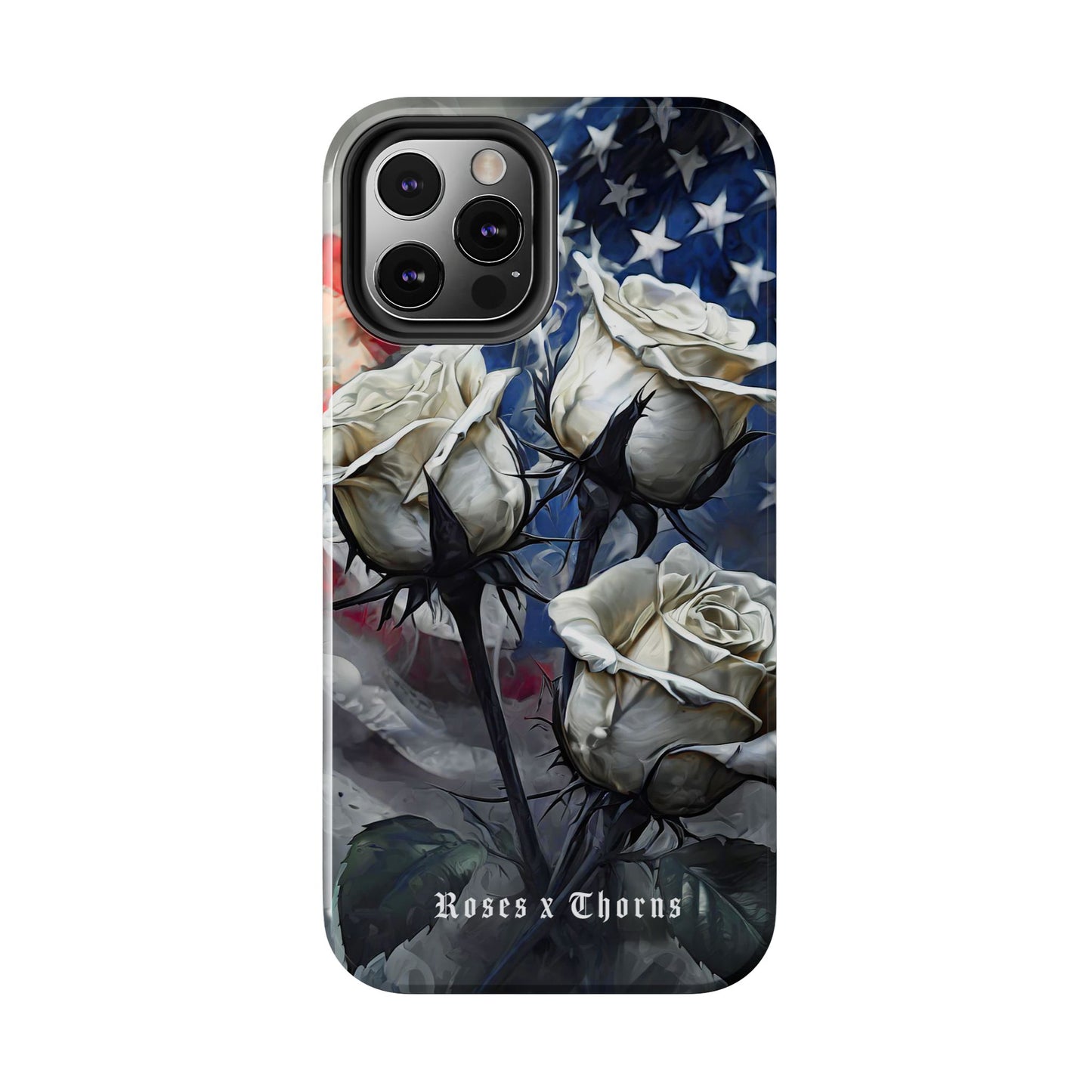 American White Roses x Thorns Phone Cases