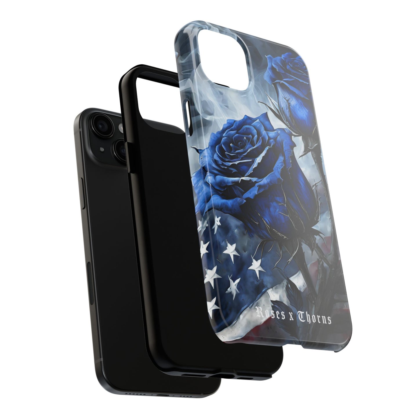 American Blue Roses x Thorns Phone Cases