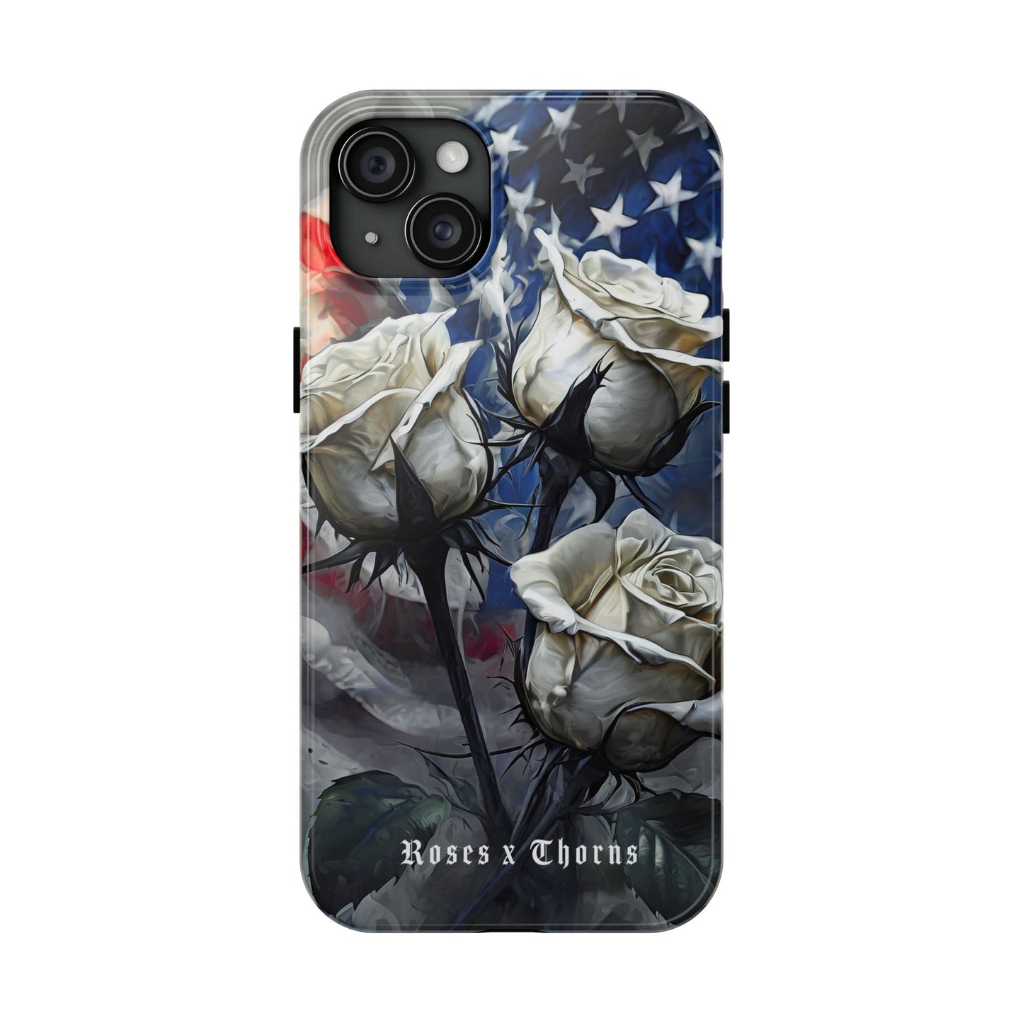 American White Roses x Thorns Phone Cases