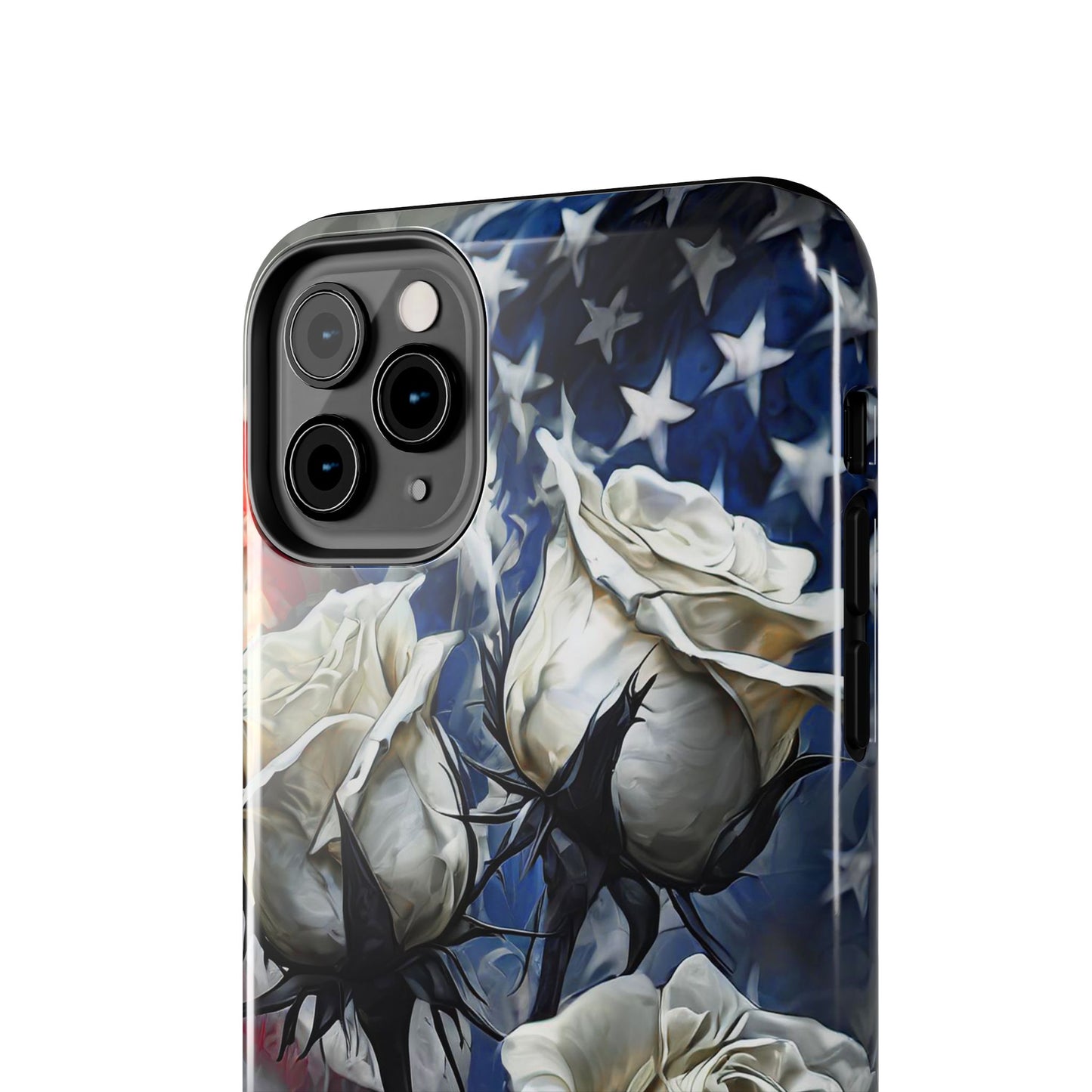 American White Roses x Thorns Phone Cases