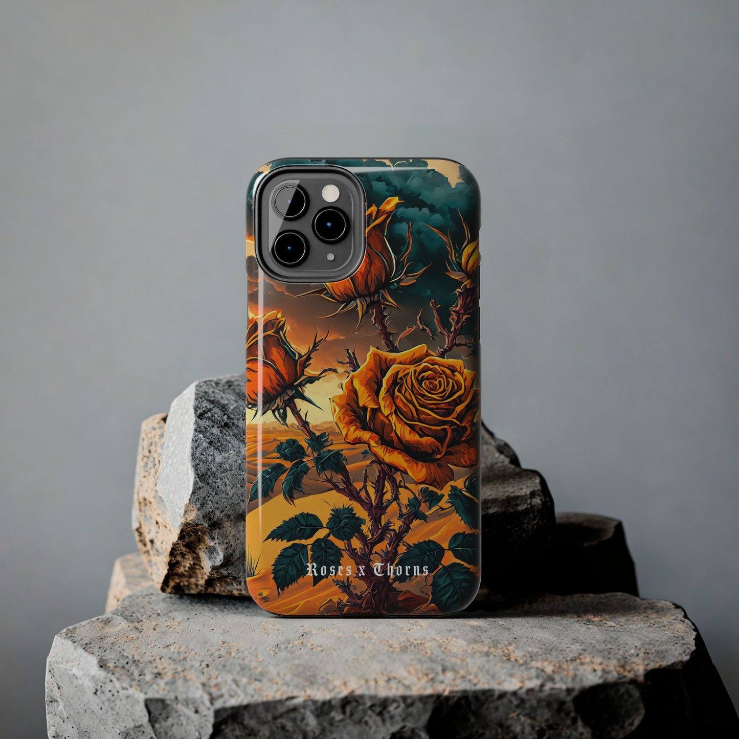 Orange Desert Roses x Thorns Phone Cases