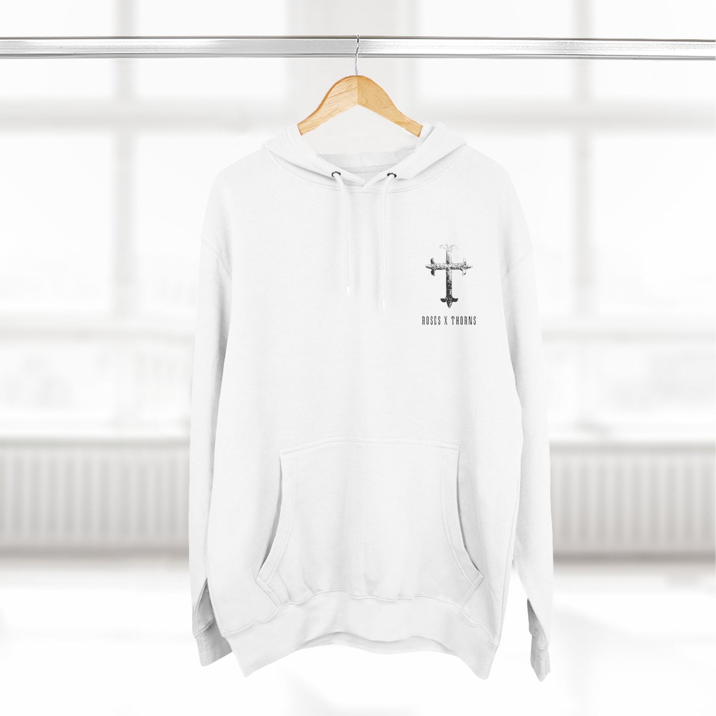 The Cross Roses x Thorns Three-Panel Fleece Hoodie