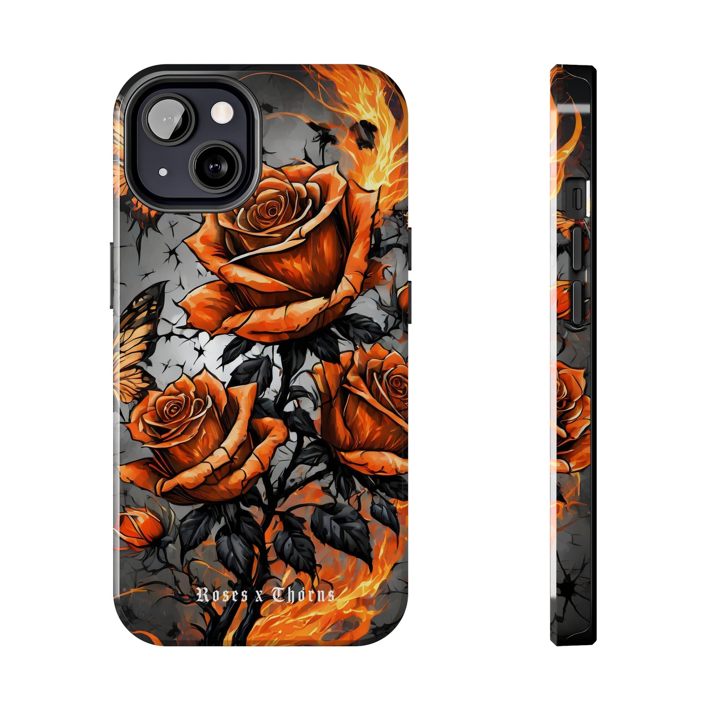 Orange Roses x Thorns Tough Phone Cases