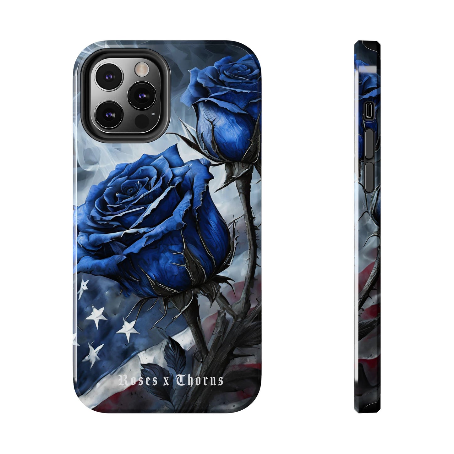 American Blue Roses x Thorns Phone Cases