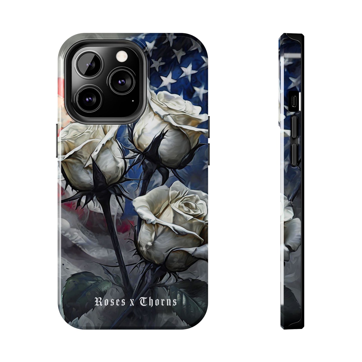 American White Roses x Thorns Phone Cases