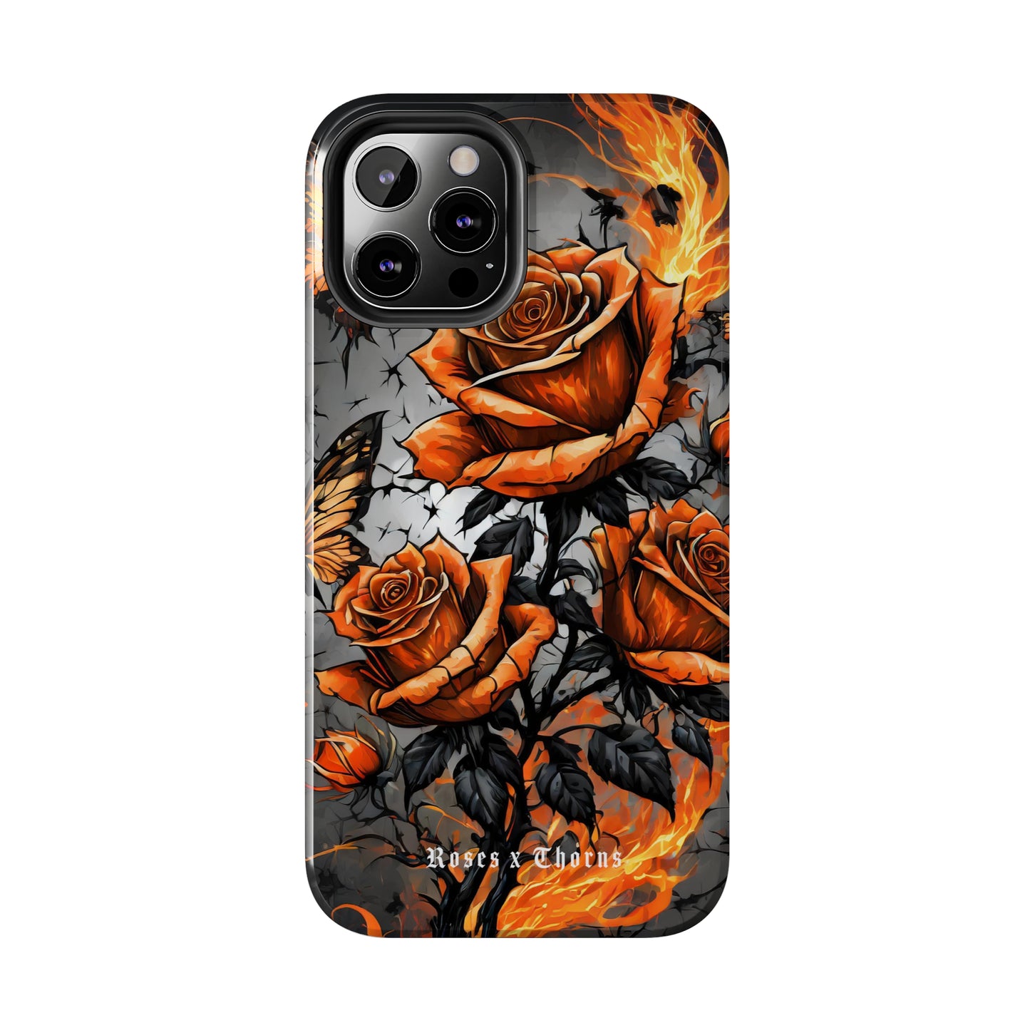 Orange Roses x Thorns Tough Phone Cases