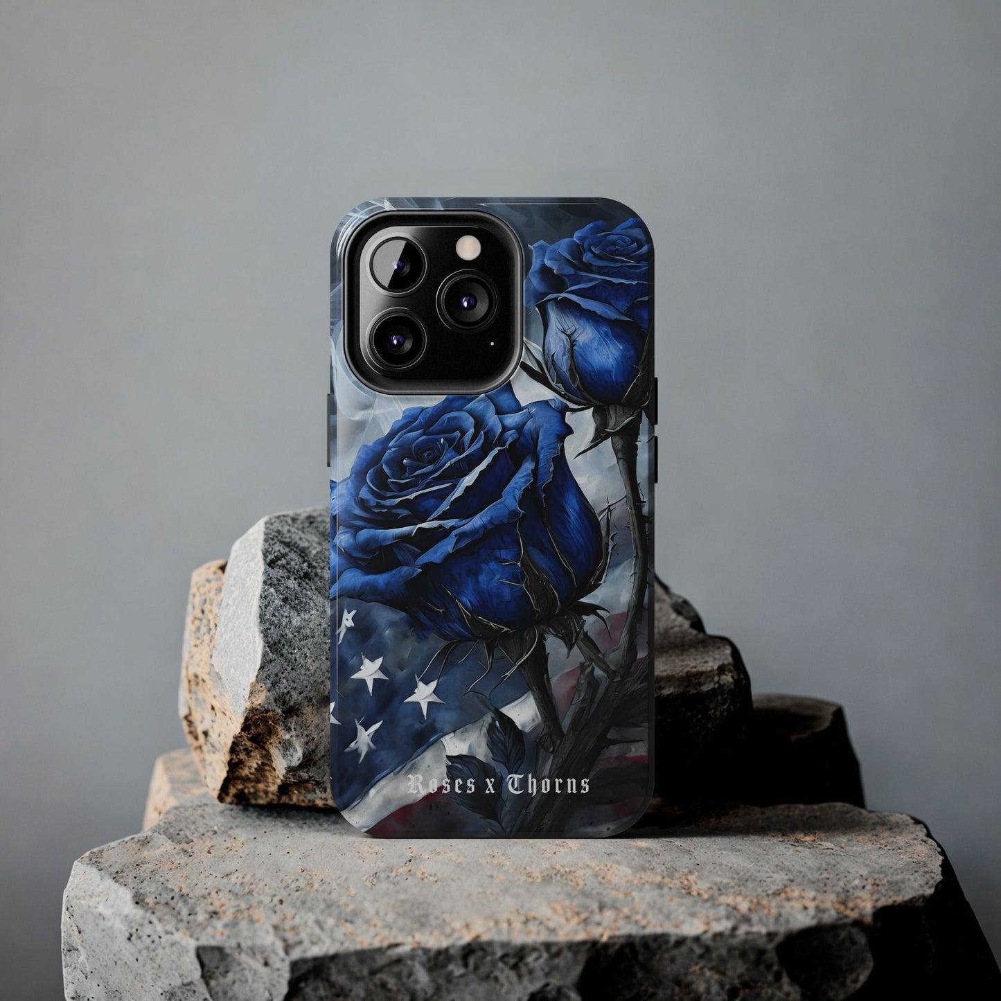 American Blue Roses x Thorns Phone Cases