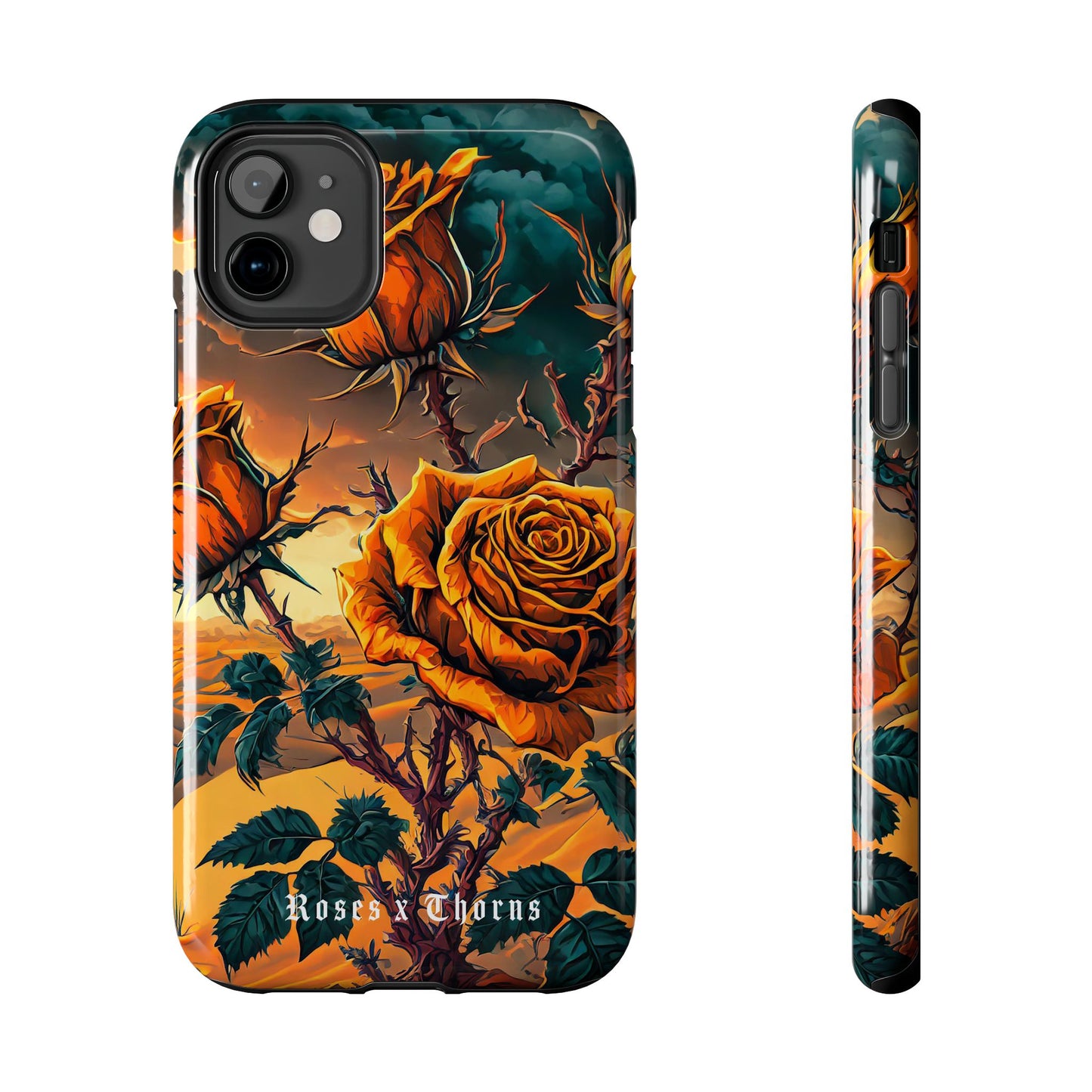 Orange Desert Roses x Thorns Phone Cases