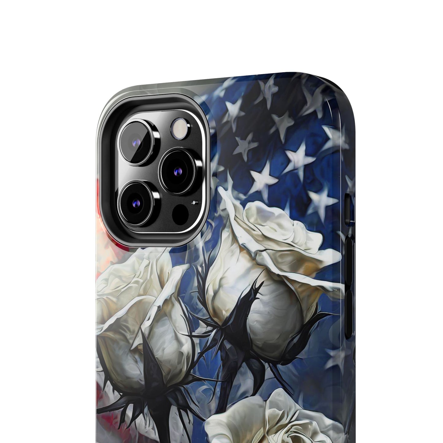 American White Roses x Thorns Phone Cases