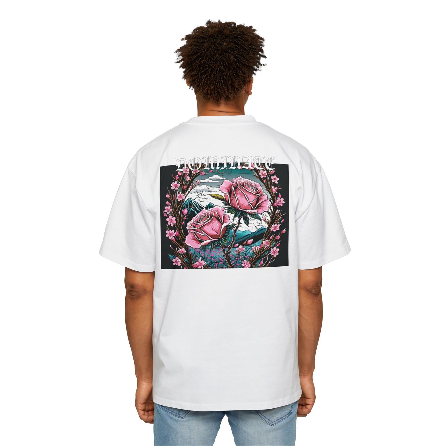 Dominate Pink Roses x Thorns Heavy Oversized Tee