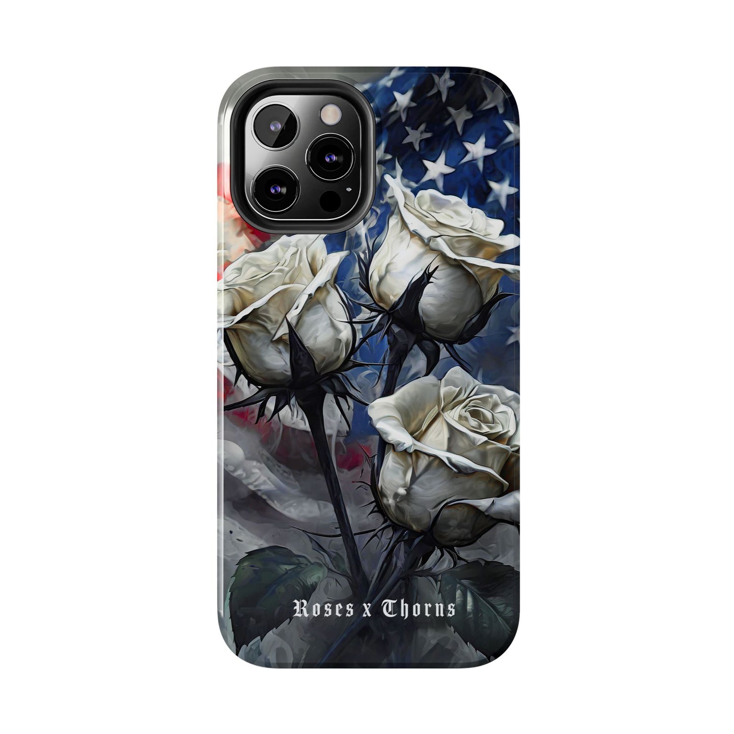 American White Roses x Thorns Phone Cases