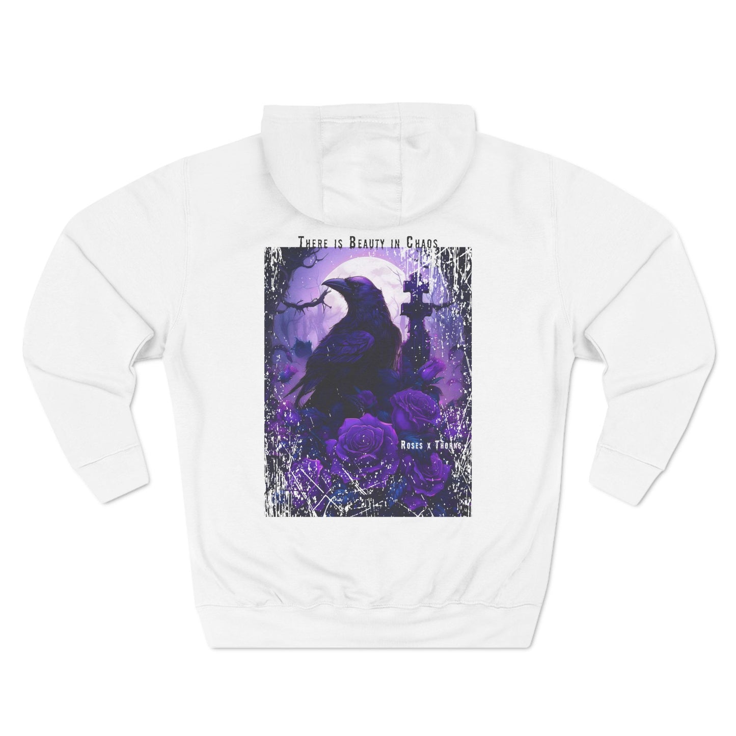 Purple Crow x Roses x Thorns Fleece Hoodie