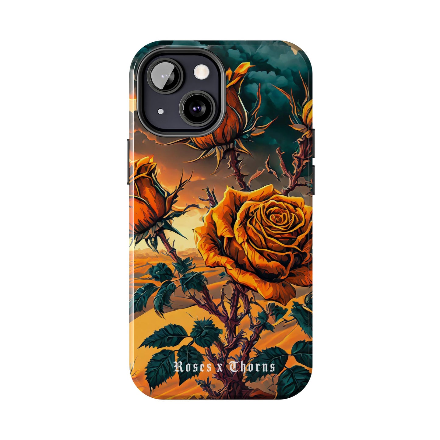 Orange Desert Roses x Thorns Phone Cases