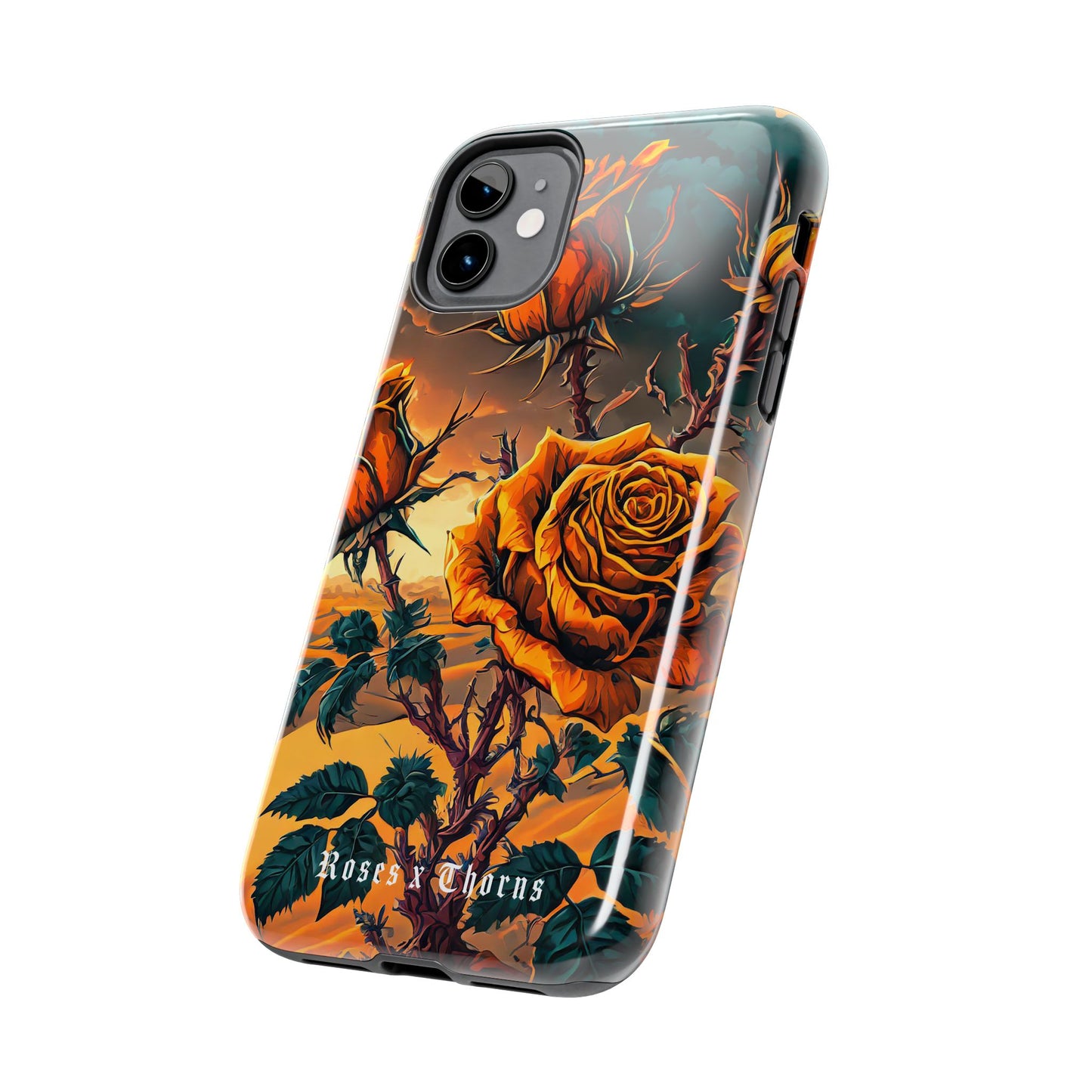 Orange Desert Roses x Thorns Phone Cases