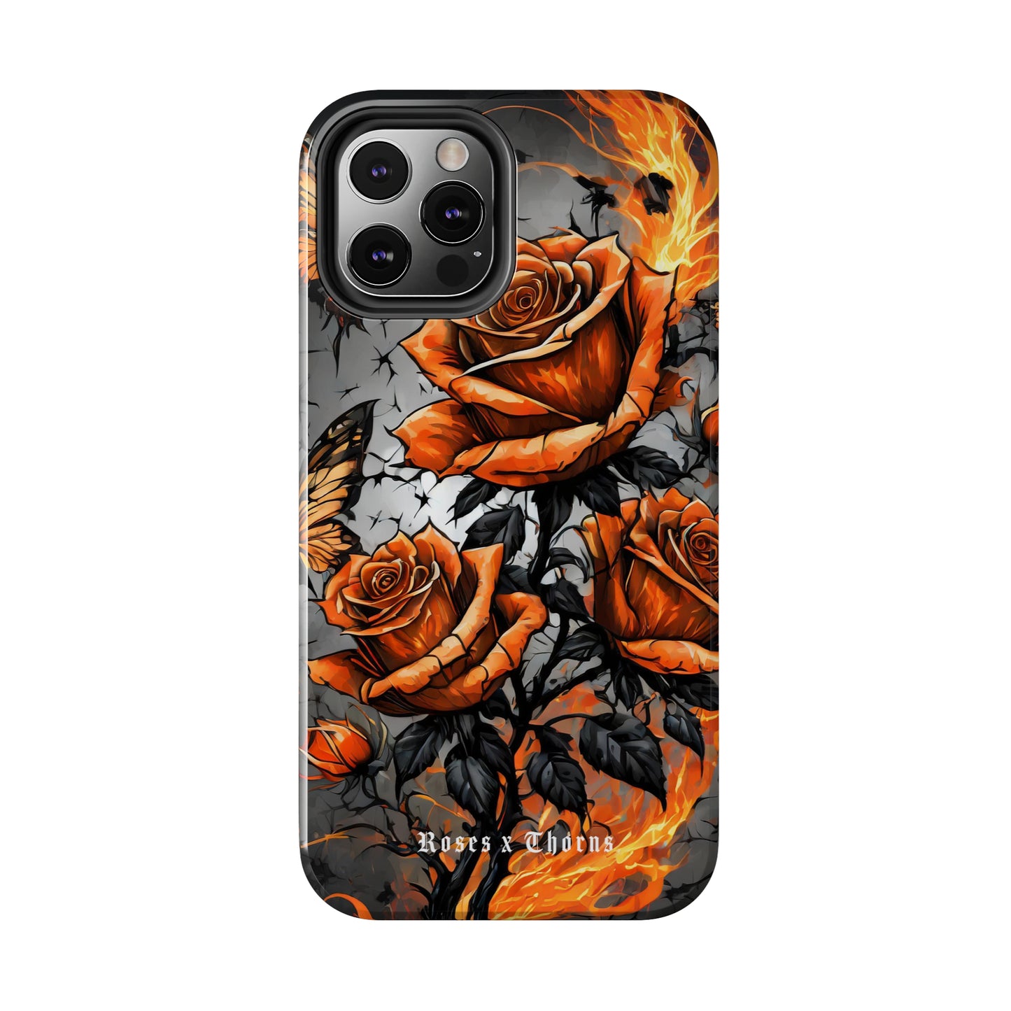 Orange Roses x Thorns Tough Phone Cases