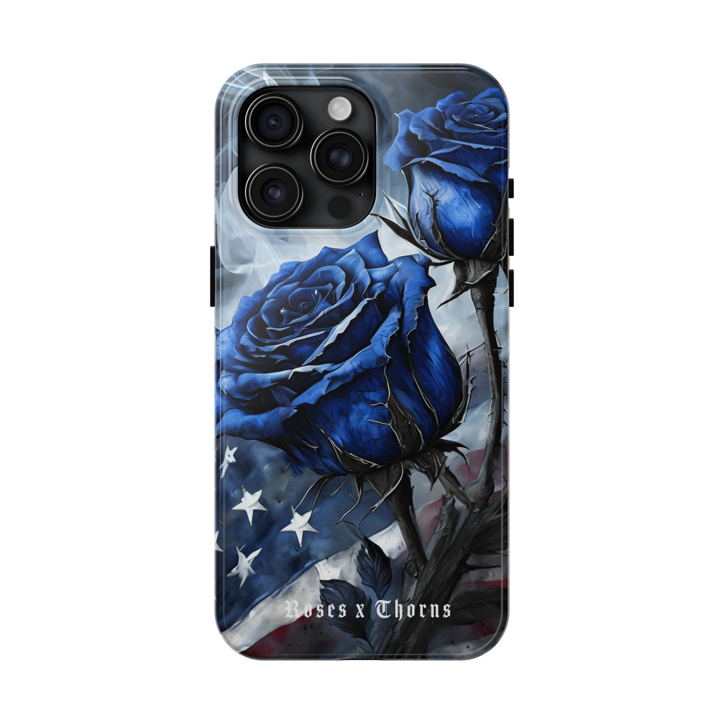 American Blue Roses x Thorns Phone Cases