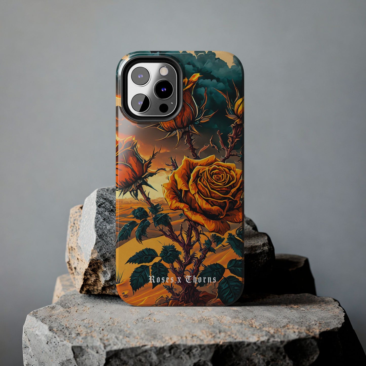 Orange Desert Roses x Thorns Phone Cases