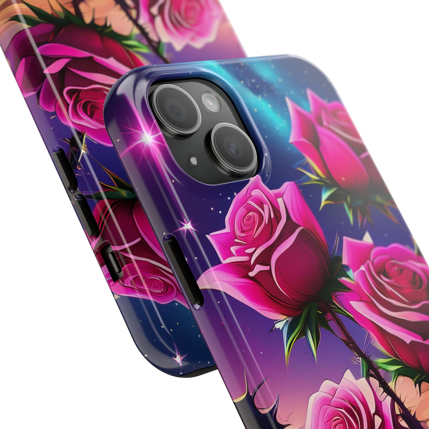 Pink Desert Roses x Thorns Phone Cases