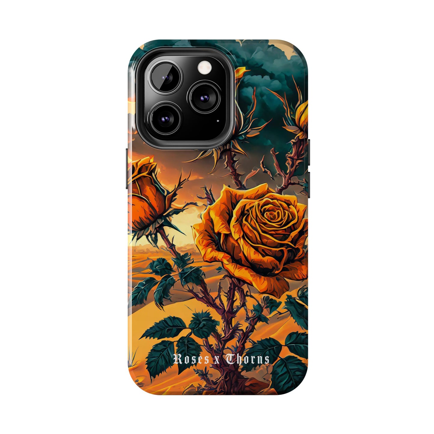 Orange Desert Roses x Thorns Phone Cases