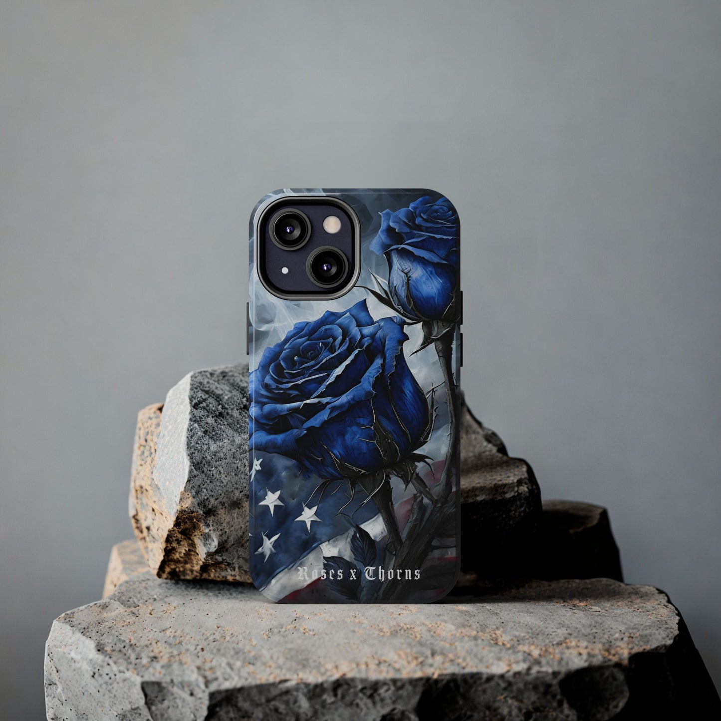 American Blue Roses x Thorns Phone Cases