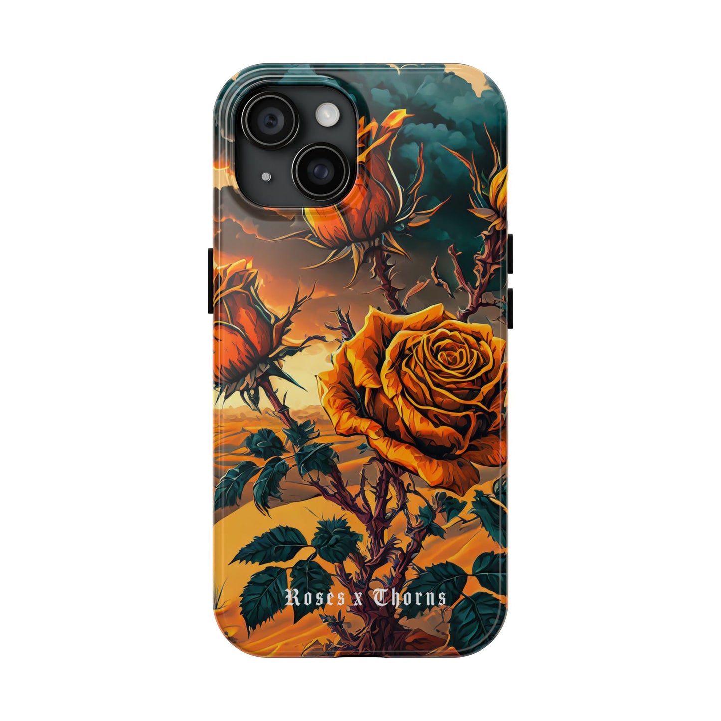 Orange Desert Roses x Thorns Phone Cases