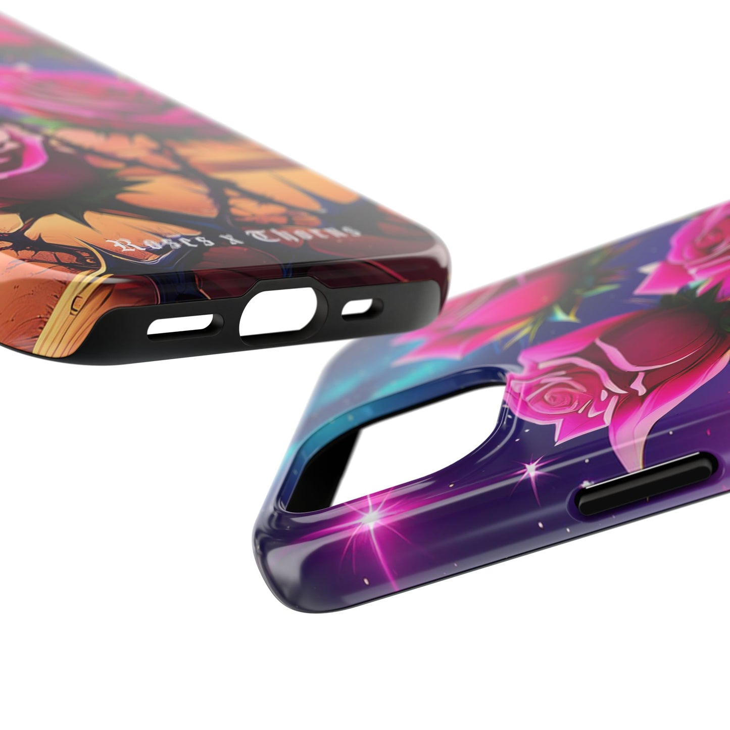 Pink Desert Roses x Thorns Phone Cases